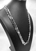 Large 77.4 Gram .925 Sterling Silver Plated Mariners Link Necklace