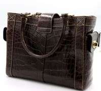 Coach Embossed Alligator brown leather tote
