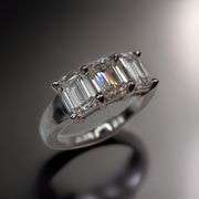 Sparkling 14 Kt White Gold Plate 3.05 Ct VVs1 White Simulated Diamond Ring