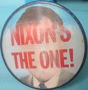 RARE NIXON FLICKER CAMPAIGN BUTTON