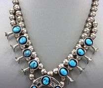 Navajo Kingman PG turquoise sterling silver necklace