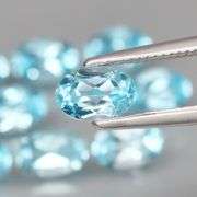 Matched! 10 piece 9.70ct sky blue Topaz set full of glittering flashing!