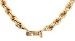 Classic Estate 14K YG 4.4mm Rope Necklace