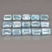 Matched! 15 piece 11.26ct full fire sky blue Topaz set