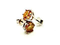Dazzling 2 Ctw Simulated Imperial Topaz Earrings