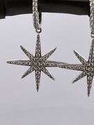 CERTIFIED BRAND NEW 14K WHITE GOLD DIAMOND DANGLE EARRINGS