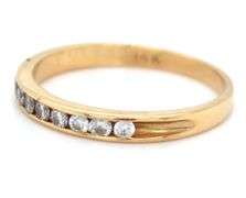 Popular Stackable 14K YG Channel Set Diamond Band