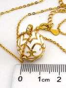 Designer White Egg Pendant & Bracelet Set – 18K Gold Vermeil Over Sterling Silver