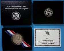 2011-S United States Army Commemorative Proof Clad Half Dollar – Original Box & COA