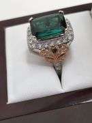 Very high quality magnificent Large Tourmaline Rose Gold Ring