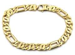 Italian 14kt Yellow gold Figaro bracelet