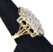Marvelous 14K Yellow and White Gold Art Deco Inspired Diamond Ring