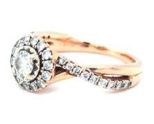 Sweet Little 14K YG Diamond Halo Ring