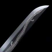 Hand-Forged Samurai Katana Sword with Tiger Head Handle