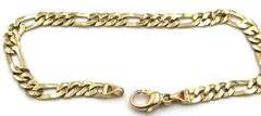Italian 14kt Yellow gold Figaro bracelet
