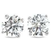 Classic Studs! Huge 4.12 CTTW Round Brilliant Cut Lab Diamond Earrings