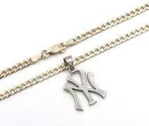 925 Sterling silver New York Yankess pendant on chain