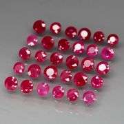 Amazing 4.88ct set of 30 Burmese Rubies! Heated only!