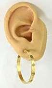 Cartier "Love" 18K Yellow Gold Large J Hoop Earrings