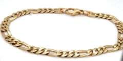 Italian 14kt Yellow gold Figaro bracelet
