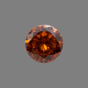 Huge 10 Ct  VVs1 Amber Orange Fire Moissanite Solitaire