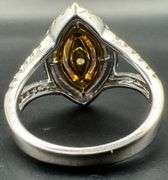 18K Two-Tone Gold Marquise Diamond Ring