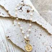 Queen Bee Pearl Necklace Boutique Salon Bee Jewerly Trendy