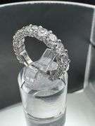 14K White Gold Round Wedding Band and Engagement Ring Set of 12.70