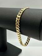 Gorgeous 14.2 Gram 14 Kt. Yellow Gold Plated Cuban Link Bracelet