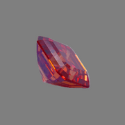 Huge 7 Ct VVs1 Cherry Red Asscher Cut Fire Moissanite Solitaire