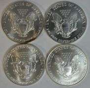 4 Diff. Gem BU KEY DATES $1 Silver Eagles 1986 to 1996