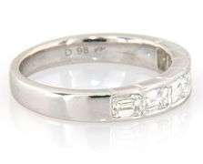 New 0.98ctw Baguette Sideways Six Stone Band Ring in 18K