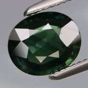 Strong color in this amazing 1.14ct dark hunter green Sapphire!