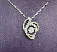 Beautiful heart shape center Stone pendant in Silver
