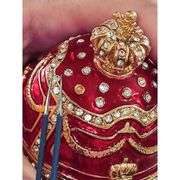 Lion Fabergé-Style Imperial Red Egg Jewelry Box