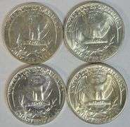 Superb Gem BU 1941, 41-D, 43-D, & 1943-S Washington Quarters