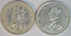 2 Lustrous near mint 1936 Lithuania Silver 10 Litu pieces
