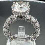 14K White Gold Round Wedding Band and Engagement Ring Set of 12.70