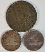 Nice VF 1837 Large Cent and Flying Eagle Cents from 1857 & 1858