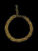 Sharp 43.9 gram Yellow Gold Plated Byzantine Bracelet
