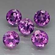 Glittering 6.03ct round cut Bolivian Amethyst set