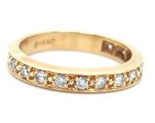 Practical Stackable 14K YG Diamond Band