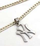 925 Sterling silver New York Yankess pendant on chain