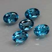 Pristine set of full fire London Blue Topaz weighing 4.78 carats!