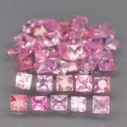 Radiant princess cut! 3.29ct pure pink Sapphire set!