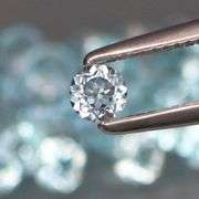 High fire! 6.75ct vivid powder blue diamond cut Topaz set