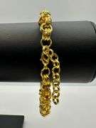 Sharp 43.9 gram Yellow Gold Plated Byzantine Bracelet