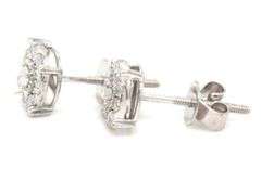 10kt White gold 1/3ctw halo diamond earrings