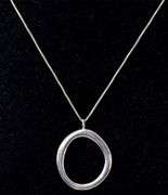 "O" Pendant Necklace in Sterling Silver