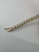 CERTIFIED BRAND NEW 14K YELLOW GOLD TENNIS BRACELET. 11.00 CARATS OF DIAMONDS.
